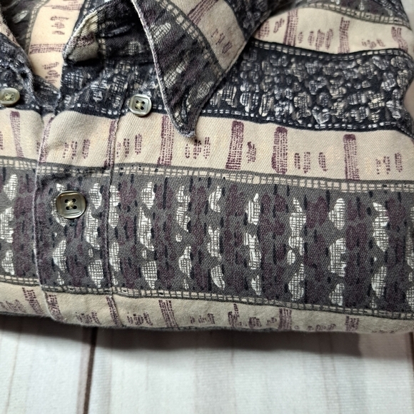 Perry Ellis Mens Large Button Up Long Sleeve Shirt - Picture 13 of 16